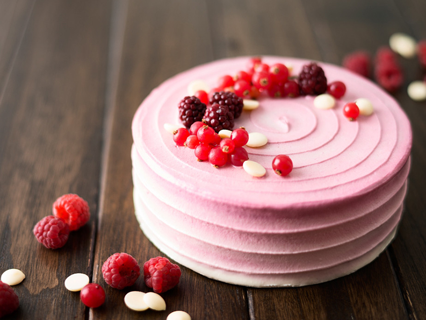 树莓红丝绒蛋糕